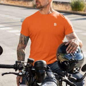 Camiseta ₿itcoin - Laranja bordada