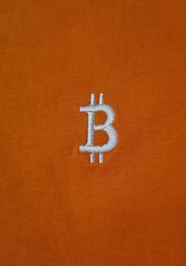 Baby Look ₿itcoin - Laranja bordada - Image 2