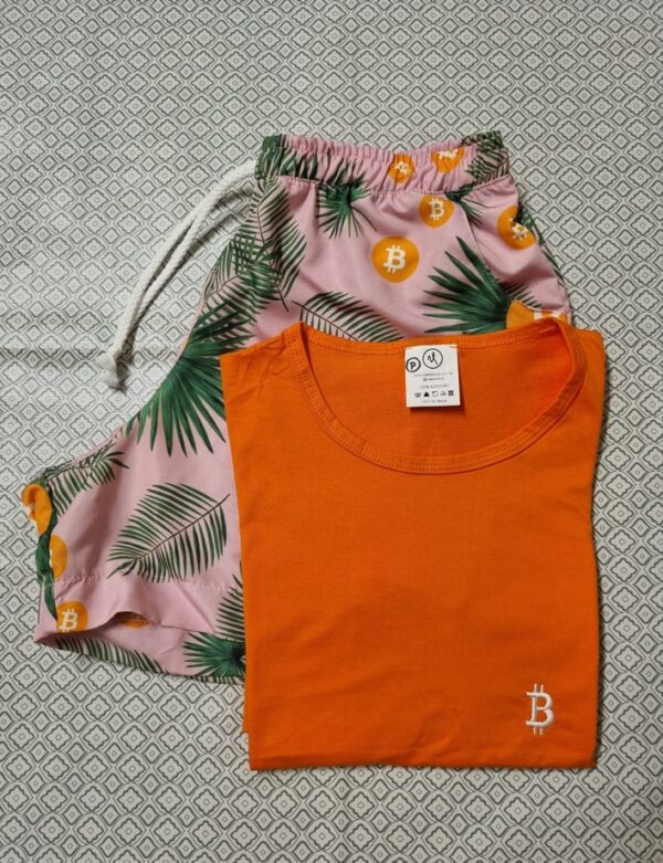 Baby Look ₿itcoin - Laranja bordada - Image 4