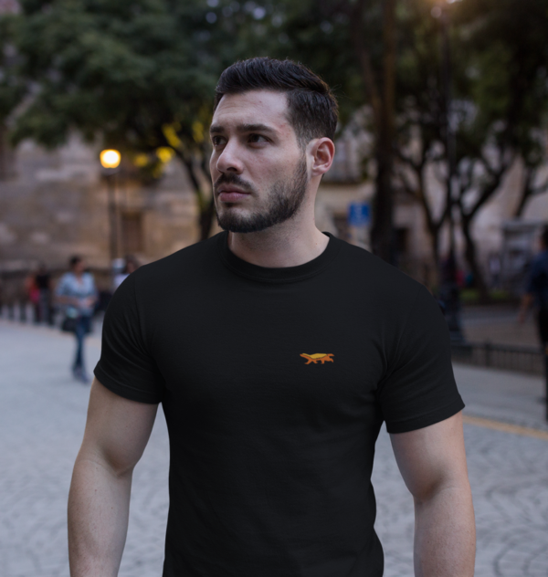 Camiseta Texugo do ₿itcoin - Preta bordada